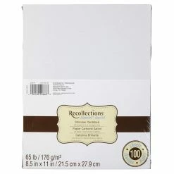 Promo 🎁 White Gold 8.5" x 11" Shimmer Cardstock Paper by Recollections™, 100 Sheets 👍