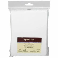 Deals ⌛ White Cards & Envelopes by Recollections™, 4.25" x 5.5" ✔️