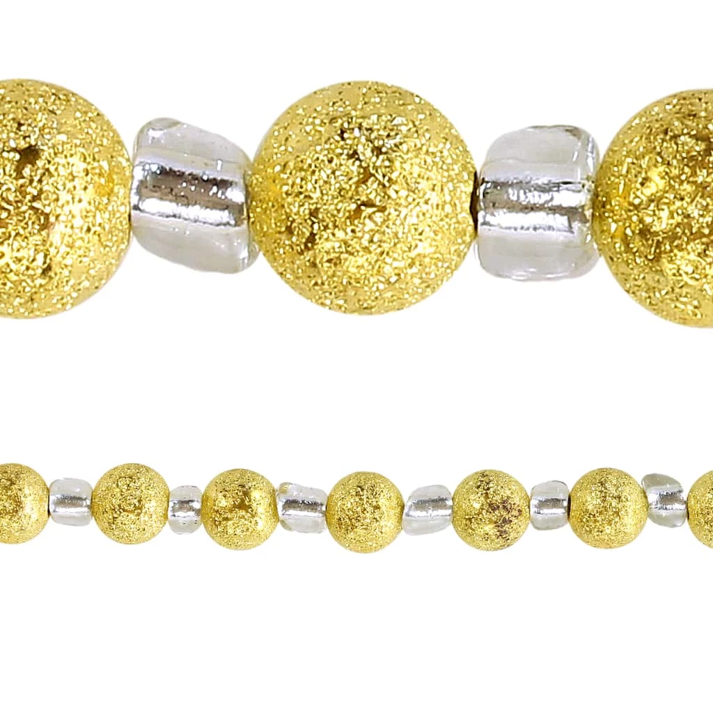Wholesale 𧨠Bead Gallery® Gold Stardust Metal Round Beads, 6mm π