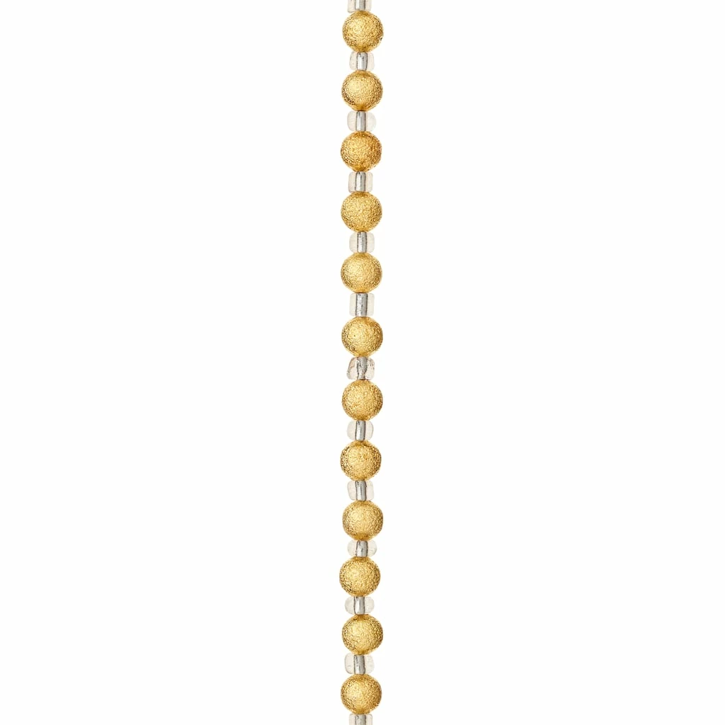 Wholesale 𧨠Bead Gallery® Gold Stardust Metal Round Beads, 6mm π - Image 4