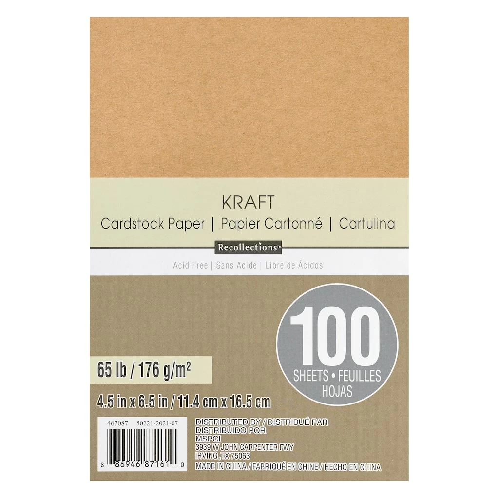 Best reviews of π Kraft 4.5" x 6.5" Cardstock Paper by Recollections™, 100 Sheets β¨