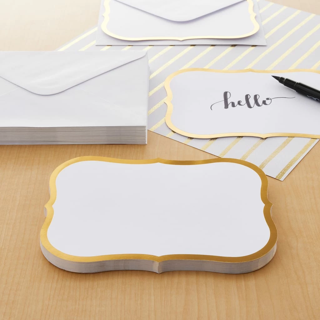 Brand new π Gold Trim Shield Cards with Envelopes by Recollections™ π - Image 2