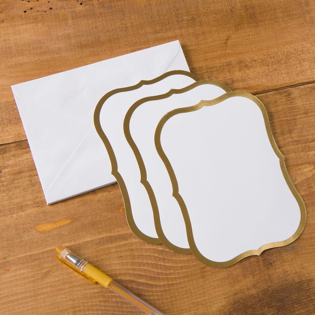 Brand new π Gold Trim Shield Cards with Envelopes by Recollections™ π - Image 3