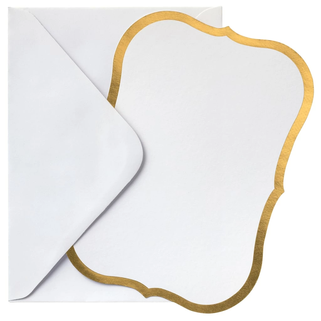 Brand new π Gold Trim Shield Cards with Envelopes by Recollections™ π