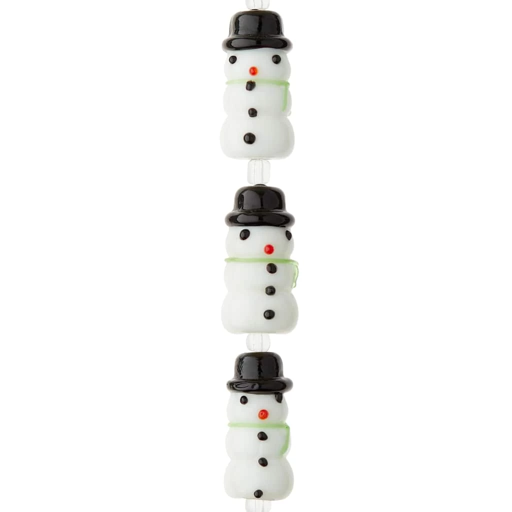 Wholesale π Snowman Lampwork Beads, 23mm by Bead Landing™ π§¨
