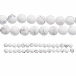 Top 10 π― White & Gray Matte Howlite Round Beads, 8mm by Bead Landing™ π