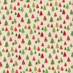 Wholesale 💯 Fabric Traditions 🎁 Christmas Trees Natural Glitter Cotton Fabric ✨