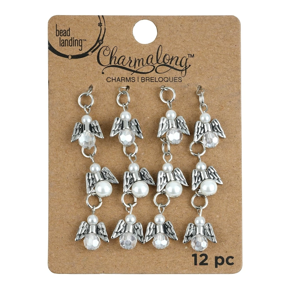 Promo π Charmalong™ Rhodium Angel Charms by Bead Landing™ π₯