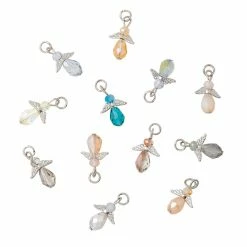 Hot Sale π― Charmalong™ Multicolor Rhodium Angel Drop Charms by Bead Landing™ π―