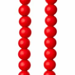Buy 🧨 Red Wood Round Beads by Bead Landing®, 10mm 👏