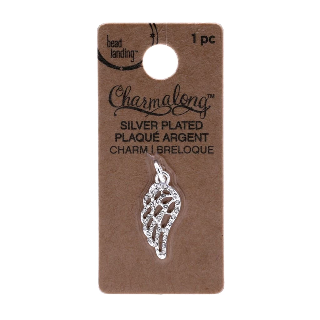 Best reviews of π Charmalong™ Silver Plated Pavé Wing by Bead Landing™ π - Image 5
