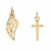 Hot Sale 😀 Charmalong™ 14K Gold Plated Wing & Cross Charms by Bead Landing™ 😉