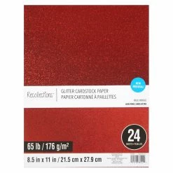 Best deal 🎁 Red Glitter Cardstock Paper by Recollections™, 8.5" x 11" ⭐
