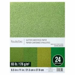 Brand new ❤️ Green Glitter Cardstock Paper by Recollections™, 8.5" x 11" 🎉