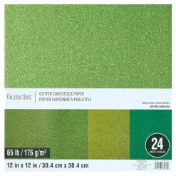 Best reviews of π Glitter Greens 12" x 12" Cardstock Paper Pack by Recollections™, 24 Sheets π₯°