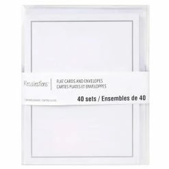 Deals 🔥 Silver Border Flat Cards & Envelopes by Recollections™, 4.25" x 5.5" 🧨