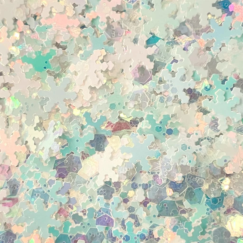 Deals π₯° Specialty Polyester Glitter White Iridescent Snowflakes by Recollections™ β€οΈ - Image 2