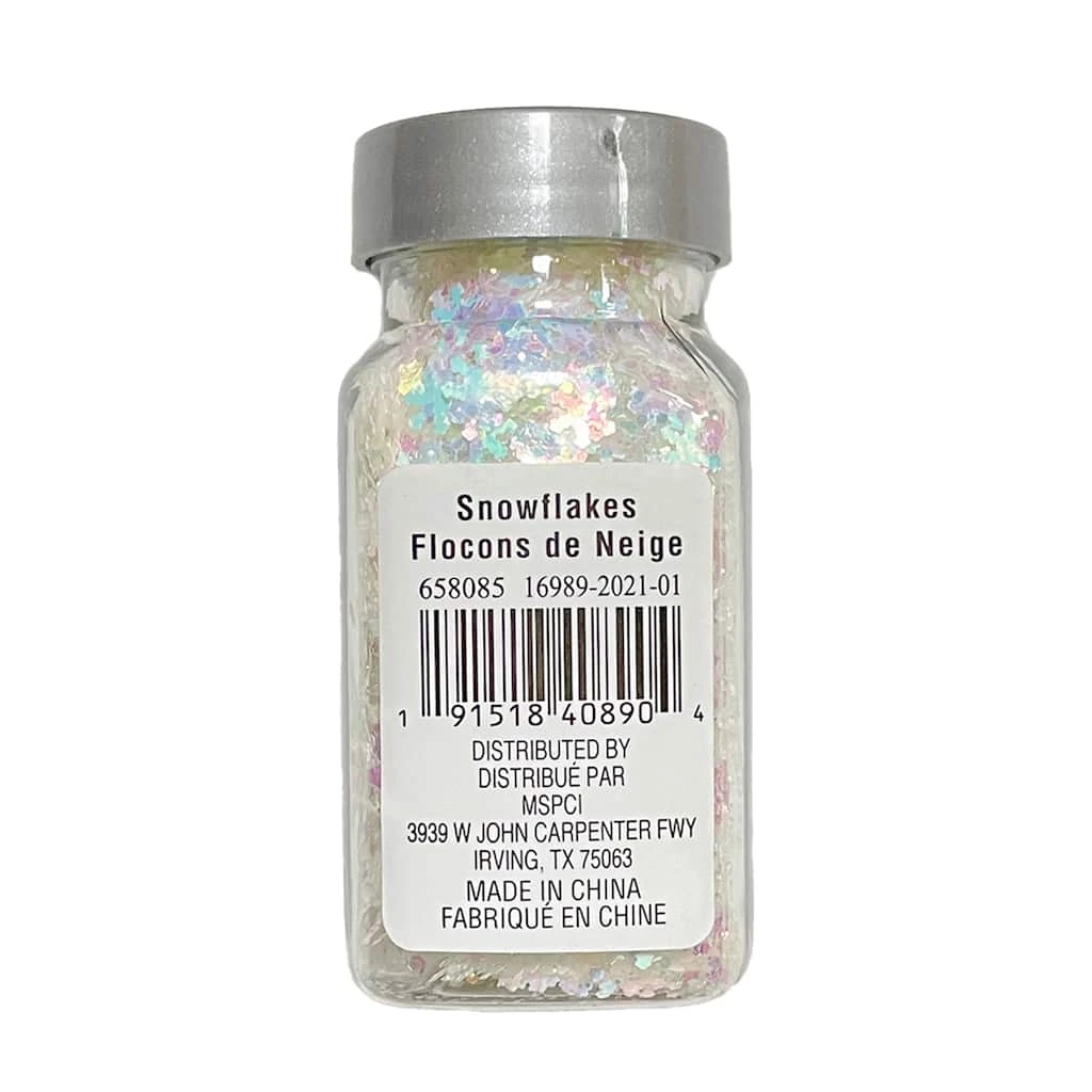 Deals π₯° Specialty Polyester Glitter White Iridescent Snowflakes by Recollections™ β€οΈ - Image 4