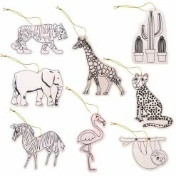 Discount ⭐ Animals Color-In Wood Ornaments by Creatology™ 💯