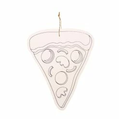 Wholesale 🎉 Pizza Color-In Wood Ornament by Creatology™ 🥰