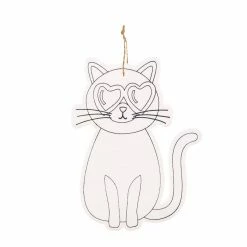 Hot Sale ⌛ Cat Color-In Wood Ornament by Creatology™ 😀