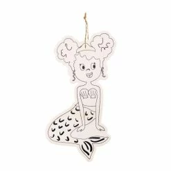 Wholesale 🎉 Mermaid Color-In Wood Ornament by Creatology™ 🔥