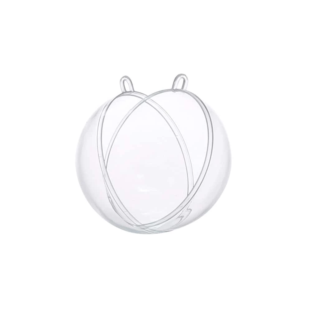 Buy π₯° 12ct. 80mm Clear Plastic Open Ball Ornaments by Artminds™ π - Image 4