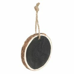New π― 5ct. 4" Black Pinewood Round Ornament by Artminds™ π§¨