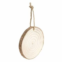 New π 5ct. 4" Pinewood Round Ornaments by Artminds™ π