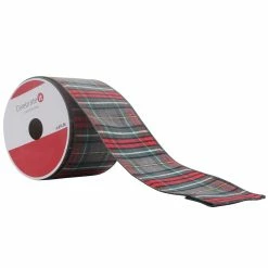 Hot Sale 🥰 3.5" Heathered Wired Plaid Ribbon by Celebrate It™ 🎄 Christmas ✔️