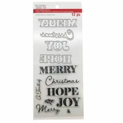 Top 10 ⭐ Christmas Phrase Clear Stamp & Die Set by Recollections™ 🎄 Christmas 💯