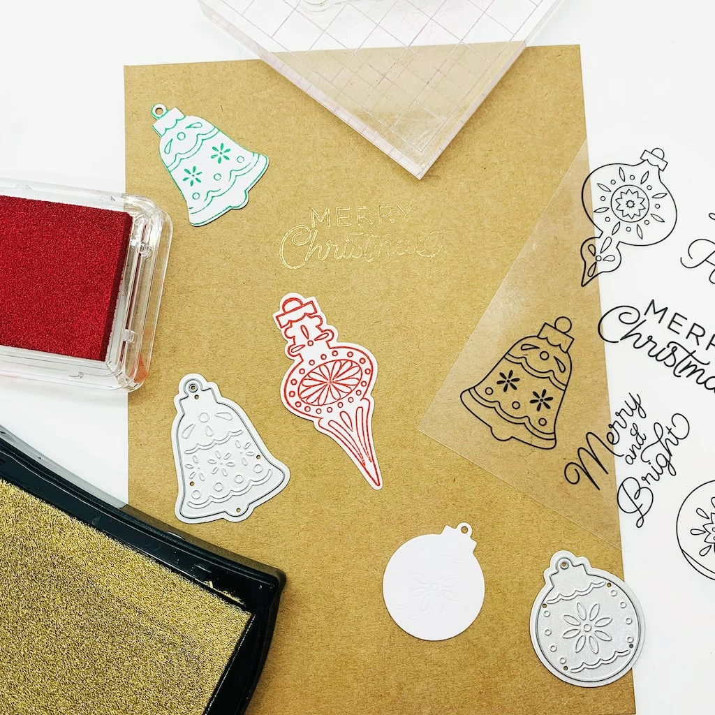 Buy π€© Ornament Clear Stamp & Die Set by Recollections™ π Christmas π - Image 2