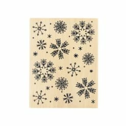 Brand new ❤️ Snowflakes Wood Stamp by Recollections™ 🎄 Christmas 👍