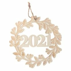 Brand new 🔔 5" DIY Unfinished Wood 2021 Wreath Ornament by Michaels 🌟