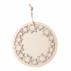 Wholesale 🔥 4" DIY Unfinished Wood Snowflake Round Ornament by Michaels 🛒