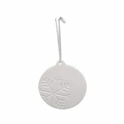 Wholesale 🧨 4" DIY Unfinished Ceramic Round Snowflake Ornament by Michaels 👏