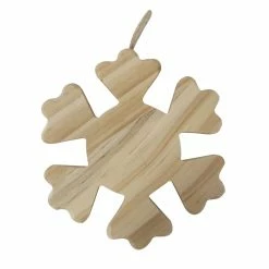 New 🛒 4.5" Unfinished Wood Snowflake Ornament by Michaels 🔔