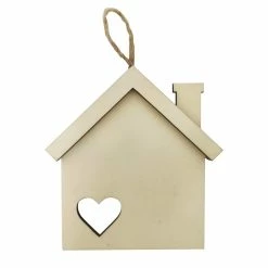 Buy 🎉 4.5" Unfinished Wood House Ornament by Michaels 👏