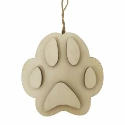 Budget 😀 4" Unfinished Wood Layered Paw Print Ornament by Michaels 🌟