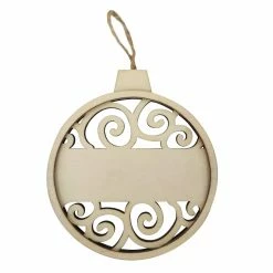 Outlet ⌛ 4.5" Unfinished Wood Round Swirl Ornament by Michaels 🎉