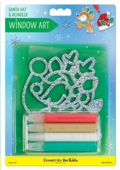 Cheapest 😍 Creativity for Kids® Reindeer & Santa Hat Window Art Kit ⭐