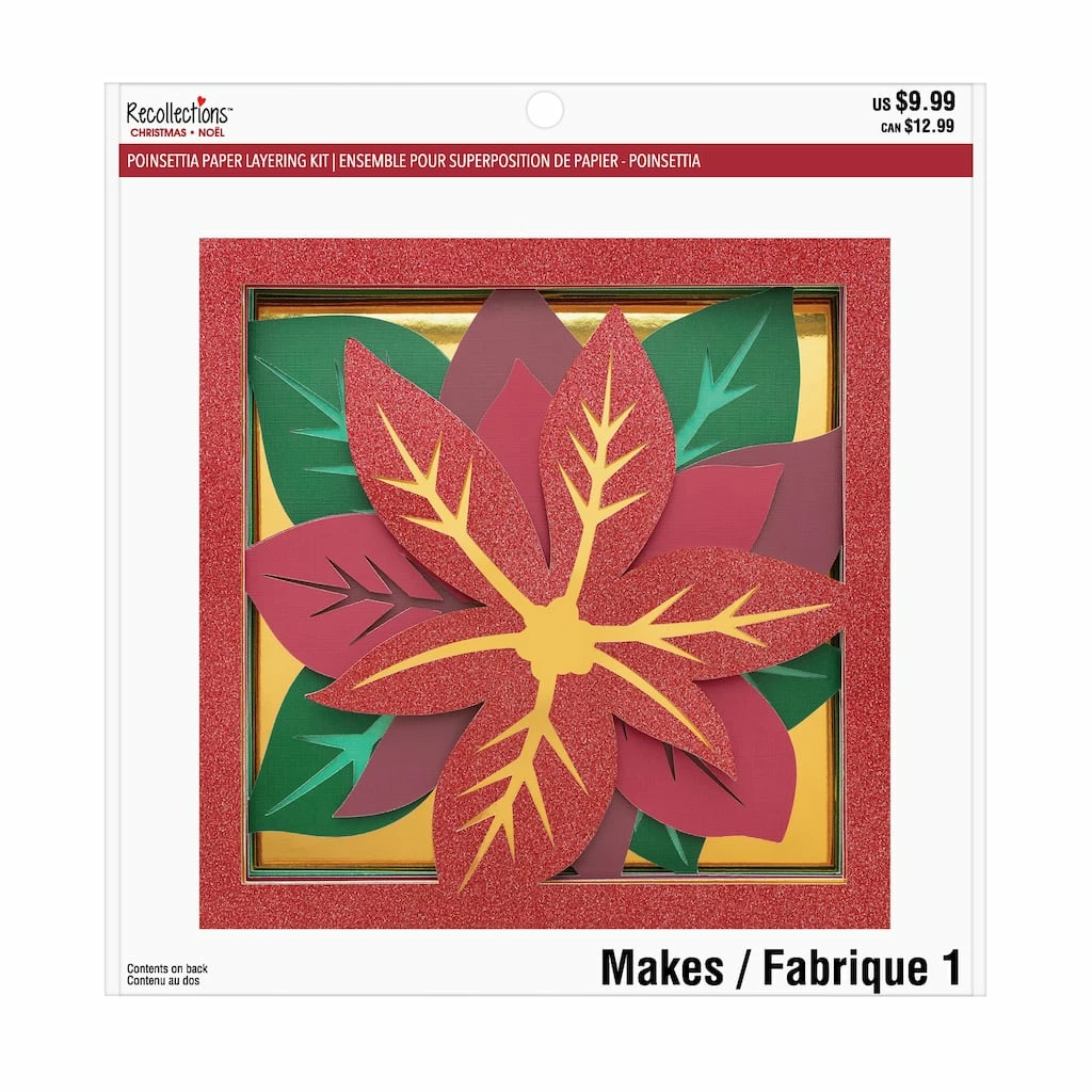 Hot Sale β¨ Poinsettia Paper Layering Kit by Recollections™ π Christmas π₯