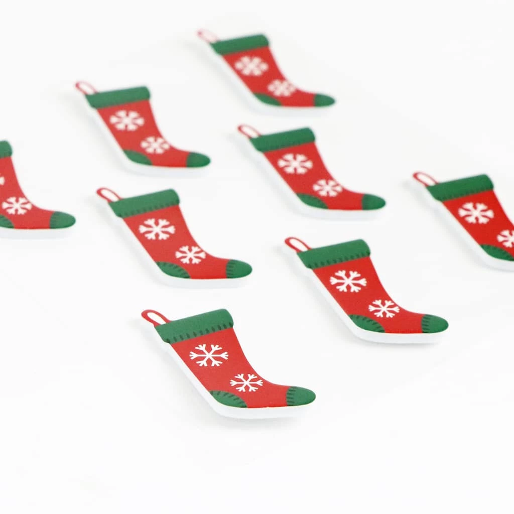 Top 10 π₯ Red & Green Snowflake Sock π Christmas Stickers by Recollections™ β - Image 2