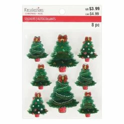 Outlet 🎉 Dimensional 🎄 Christmas Trees Stickers by Recollections™ ⌛
