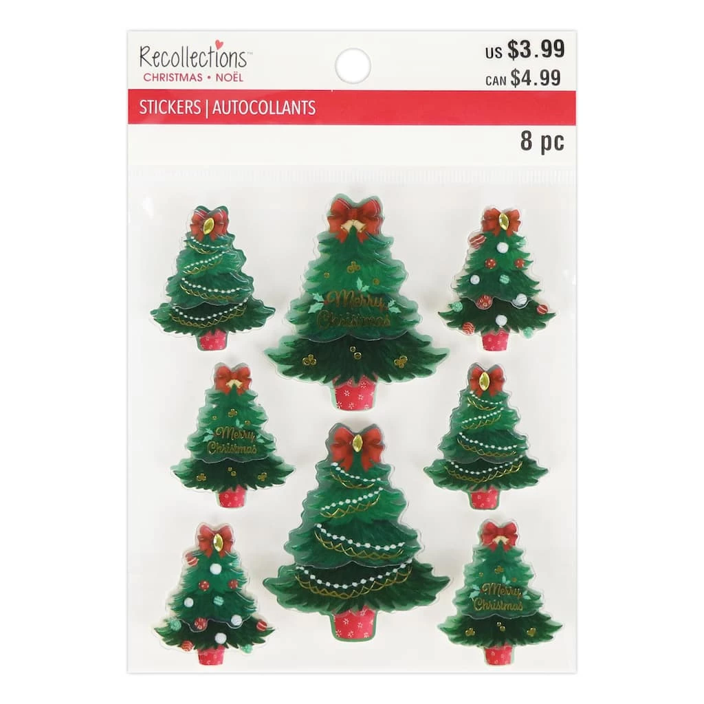 Outlet π Dimensional π Christmas Trees Stickers by Recollections™ β