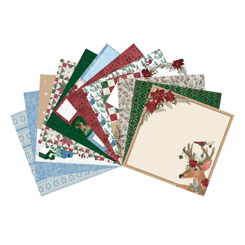 Hot Sale π Christmas Cottage Paper Pad by Recollections™, 12" x 12" π₯ - Image 2