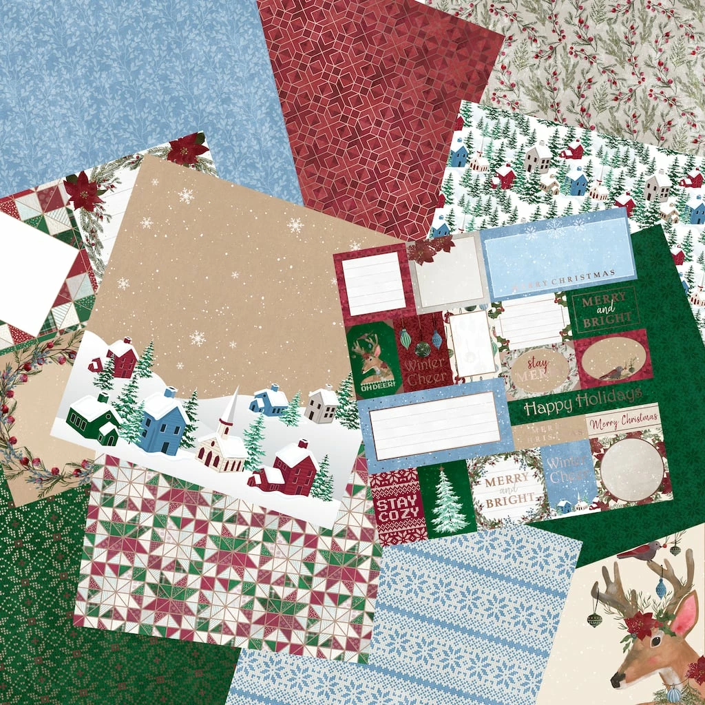 Hot Sale π Christmas Cottage Paper Pad by Recollections™, 12" x 12" π₯ - Image 3