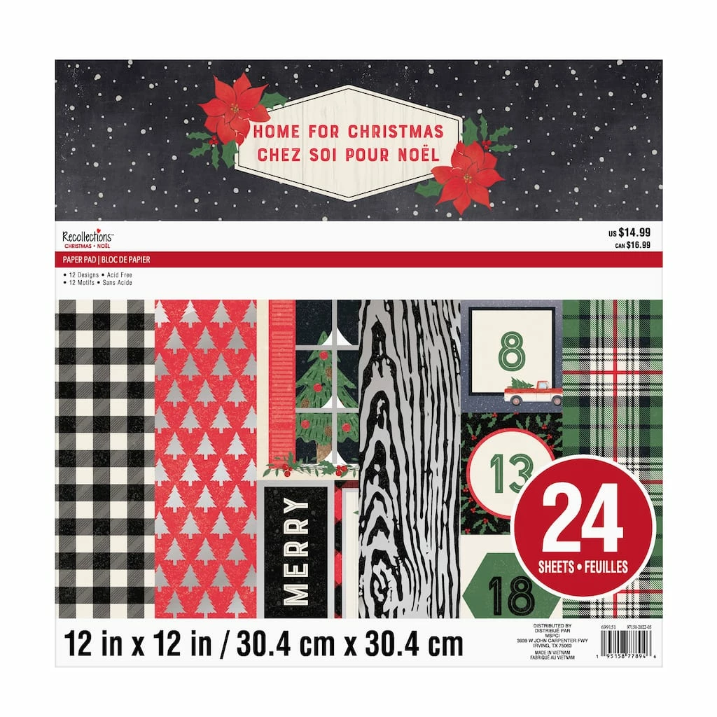 Deals π― Home for π
Christmas Paper Pad by Recollections™, 12" x 12" π