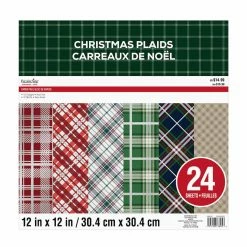 Budget β Christmas Plaids Paper Pad by Recollections™, 12" x 12" β€οΈ