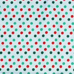 Wholesale ✔️ Red & Green Polka Dot Cotton Fabric by Loops & Threads® ❤️